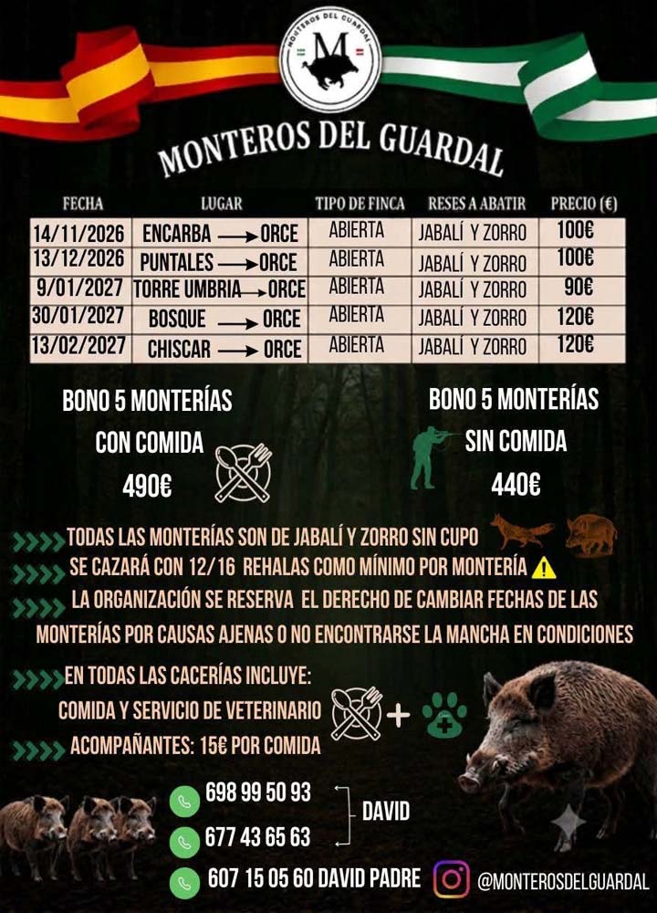 Programa Monterias Monteros del Guardal